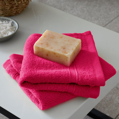 Catherine Lansfield Zero Twist Hot Pink Towel and Sheet