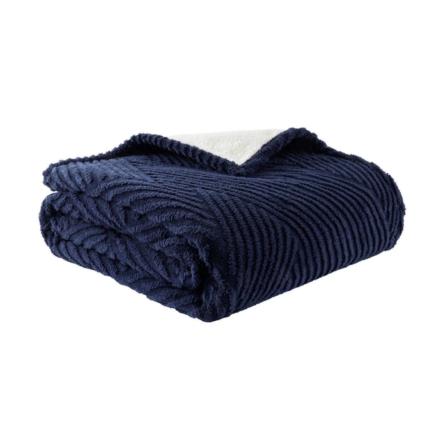 Catherine Lansfield Heat Buddy Cosy Super Thermal Blanket Bedspread Navy Blue - 220x230cm