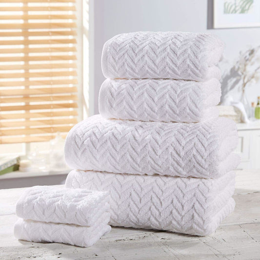 Herringbone White Towel Bale