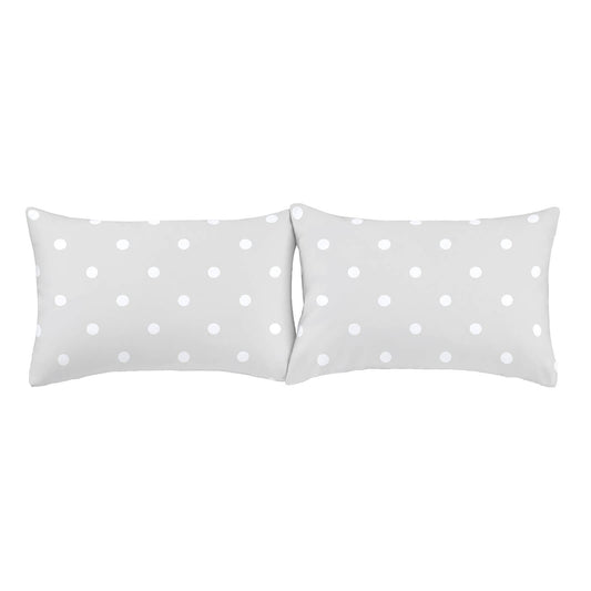 Brushed Spot Grey Housewife Pillowcase Pair