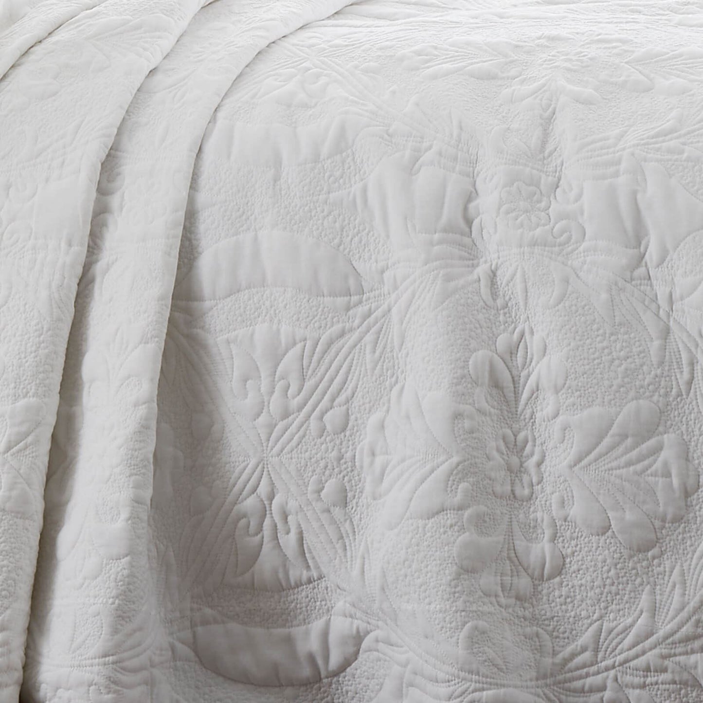 Bianca Fine Linens Marianne Matelasse Bedspread White - 240x260cm