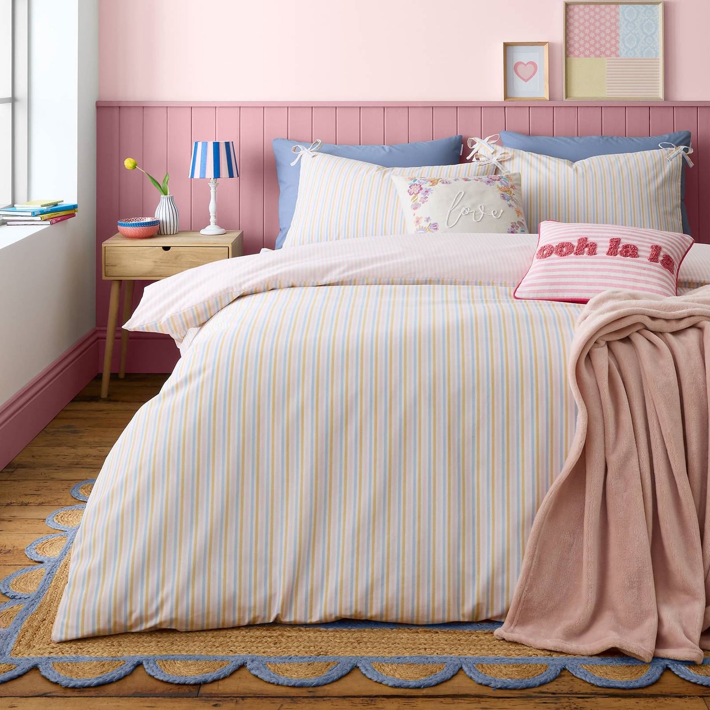 Brighton Stripe Pastel Duvet Cover Set