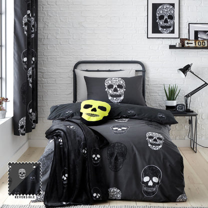 Skulls Grey Duvet Set