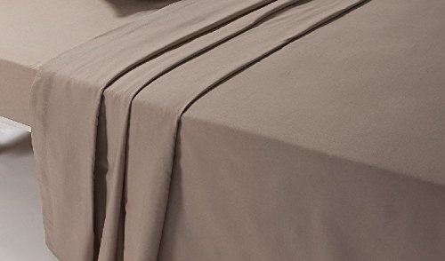 Essentials Percale Taupe Fitted Sheet