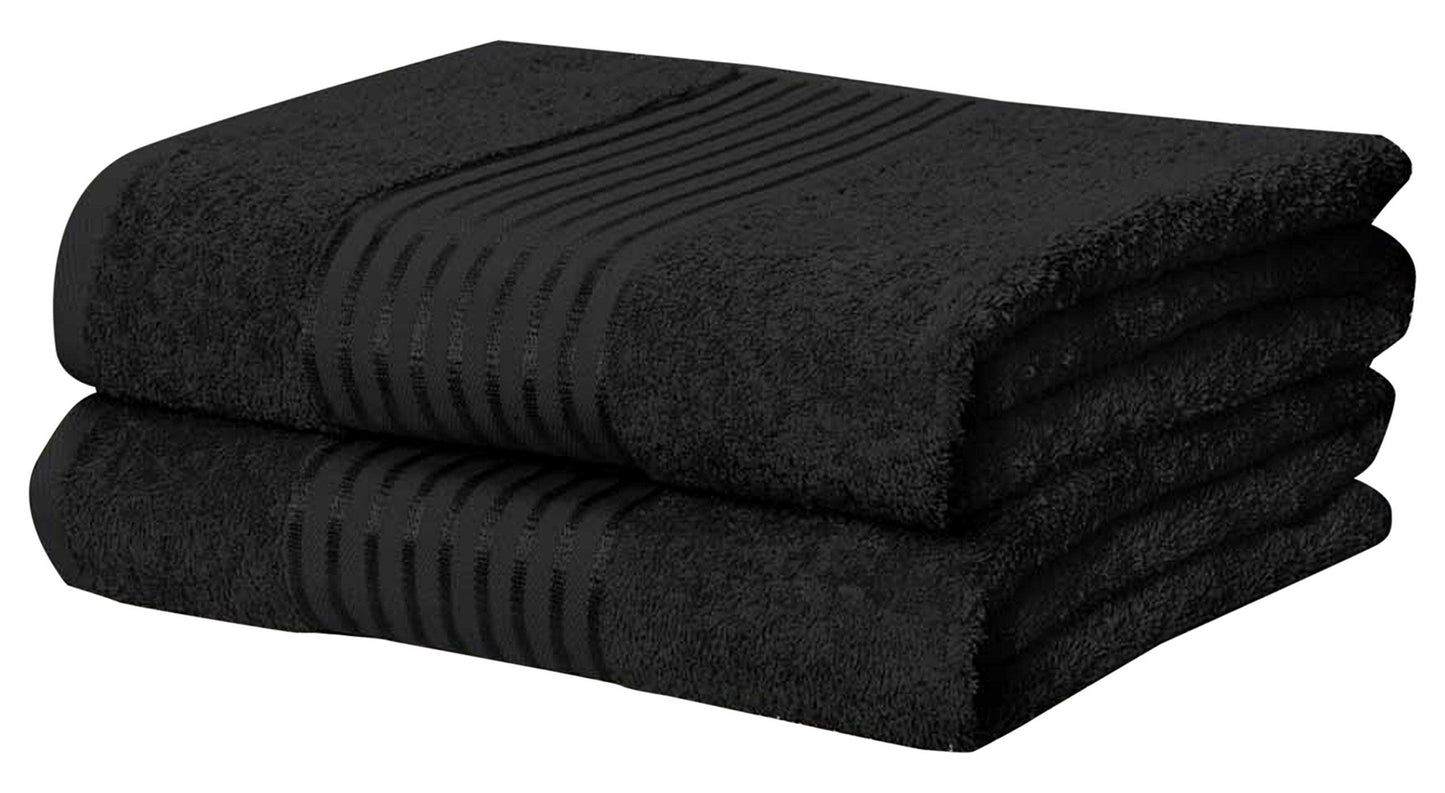 Windsor Black Bath Sheet Pair