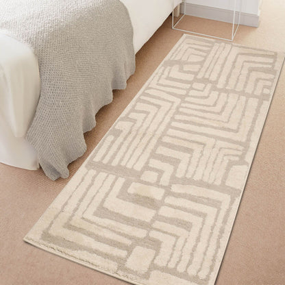 Ava Illusion Cream Semi Plain Rug