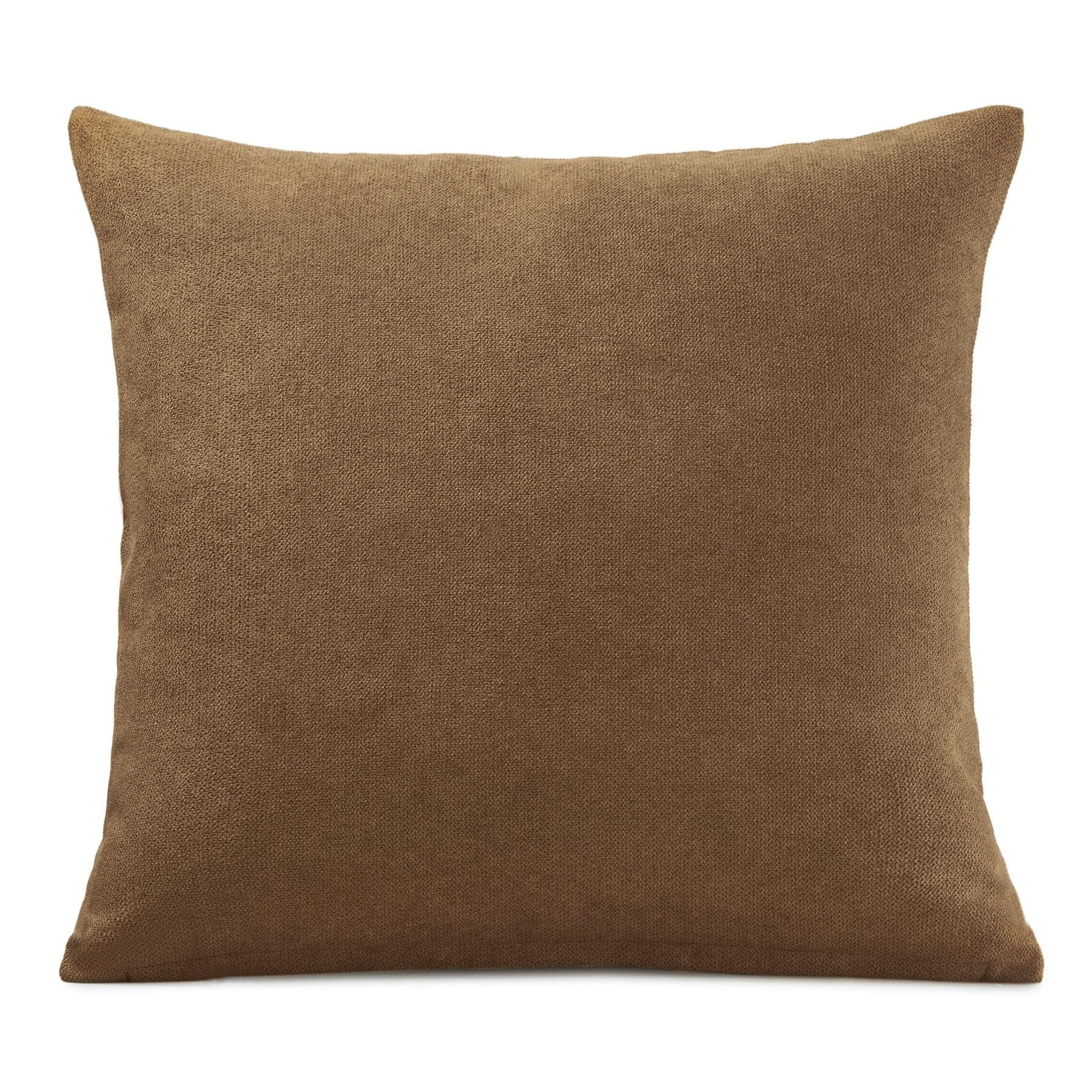 Velvet Chenille Tan Cushion Cover