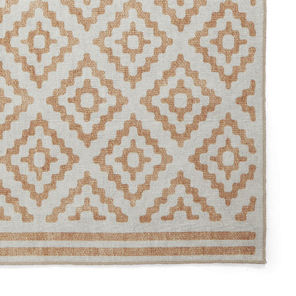 Coral H1058 Yellow Modern Washable Rug
