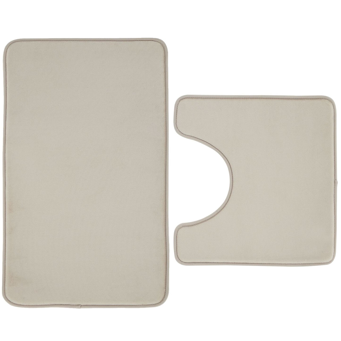 Anti-Bacterial Memory Foam Natural Bath Pedestal Mat