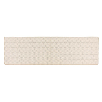 My Mat Sculptured Washable Basketweave Ivory Rug