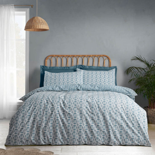 Sardinia Tile Blue Duvet Cover Set