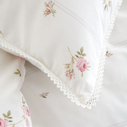 Bianca Vintage Rosebud Lace Cream Duvet Cover Set
