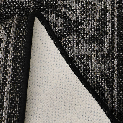 Flatweave Gel Medallion Black Rug