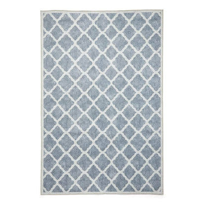 Coral H1063 Grey Modern Washable Rug
