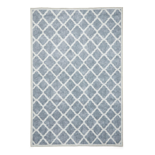 Coral H1063 Grey Modern Washable Rug