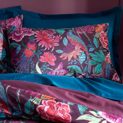 Kate Floral Plum Duvet Cover Set