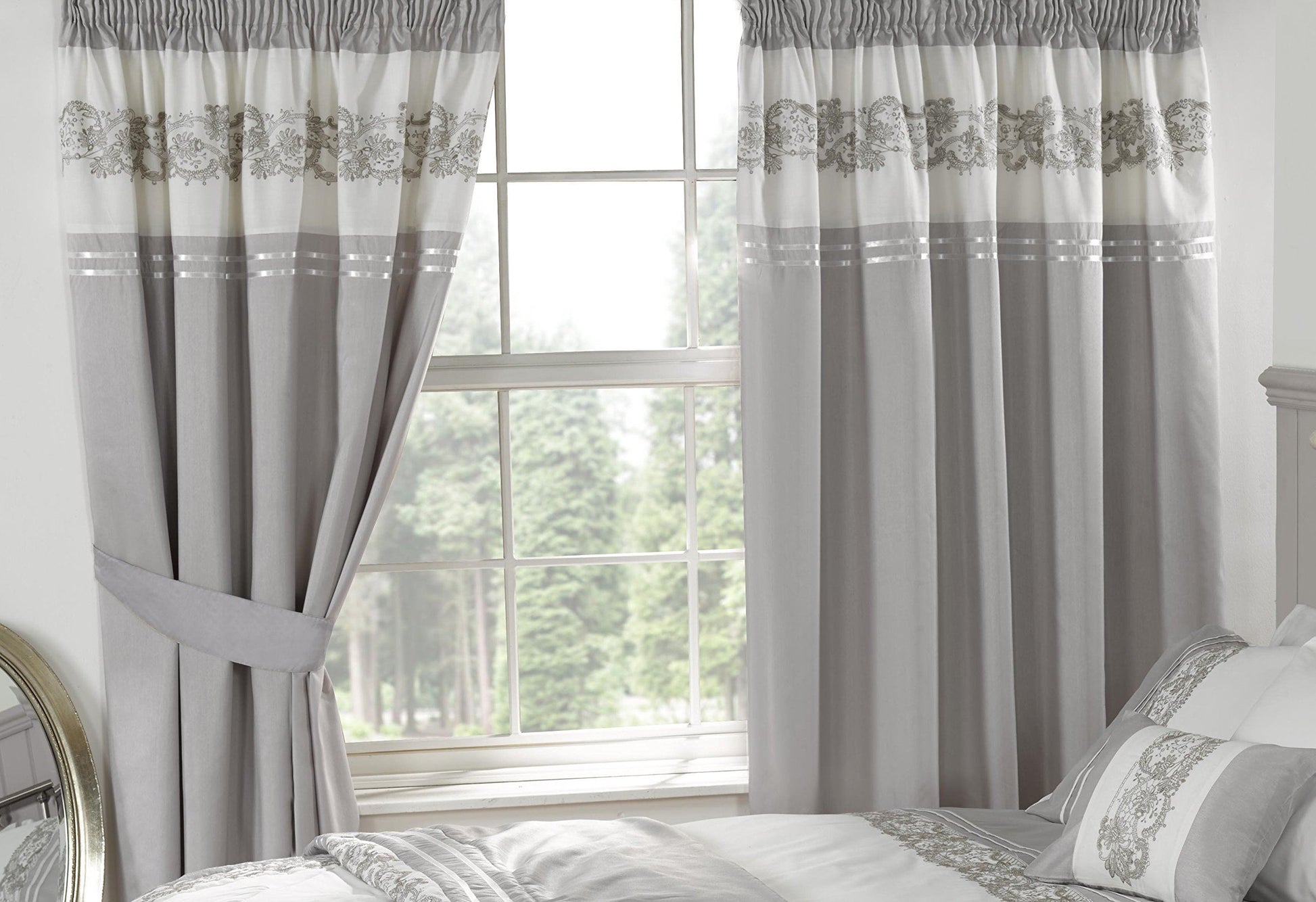 Chantilly Mink Pencil Pleat Curtains