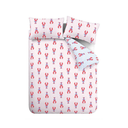 Sassy B Lobster Stripe Pink / Blue Duvet Cover Set