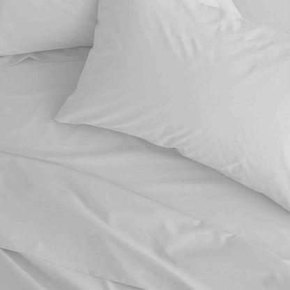 Easy Iron Percale White Flat Sheet