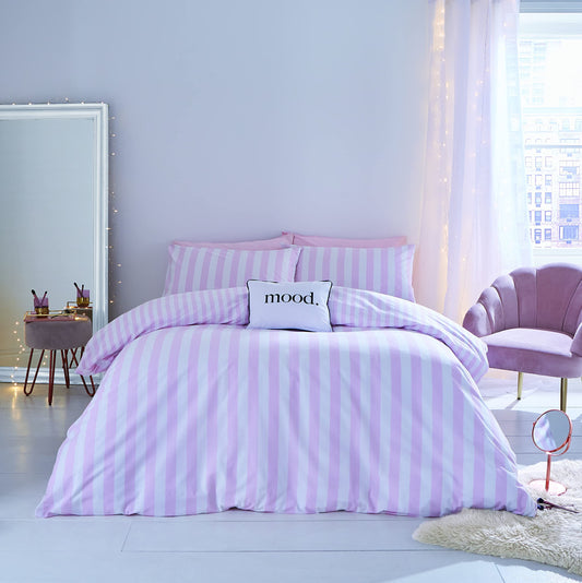 Stripe Tease White/Pink Duvet Set