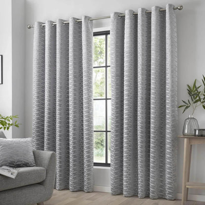 Kendal Silver Eyelet Curtains