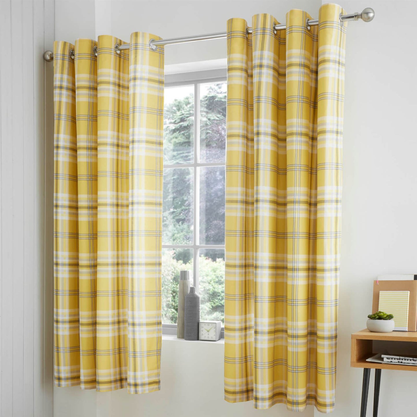 Kelso Ochre Eyelet Curtains