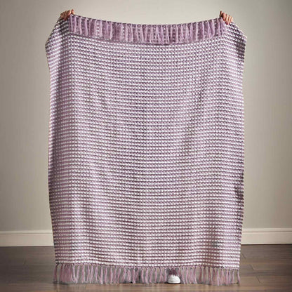 Stab Stitch Lilac Blanket Throw
