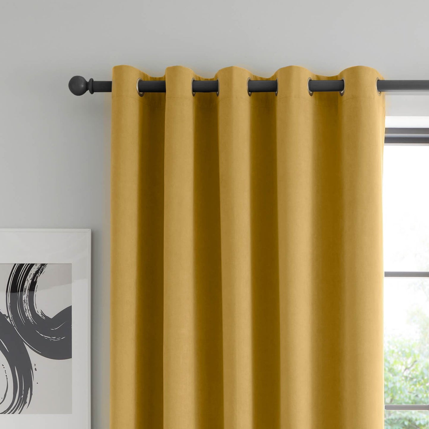 Wilson Blackout Thermal Yellow Curtains Two Panels