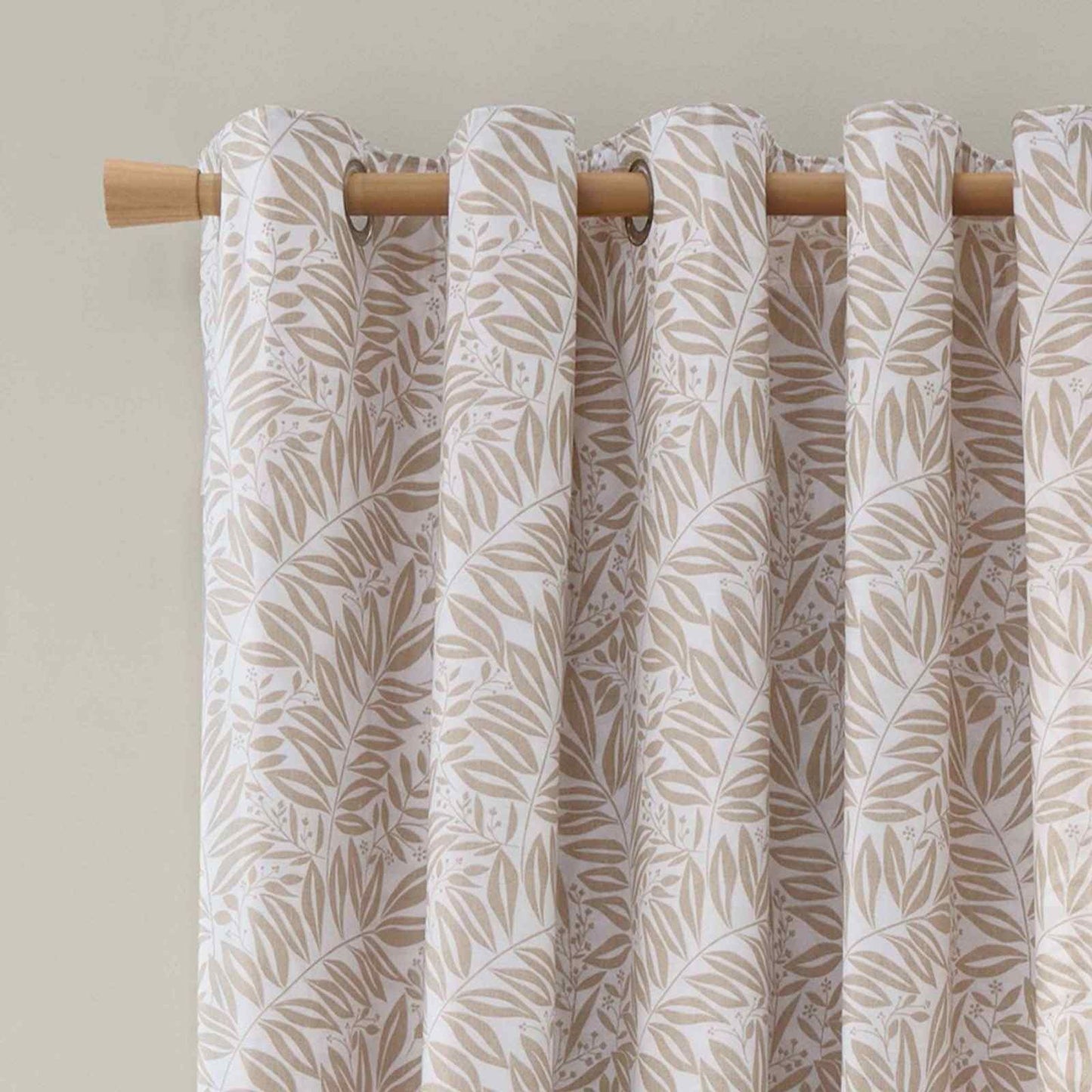 Sorrel Leaf Natural Curtains Two Panels - 66x90 Inch