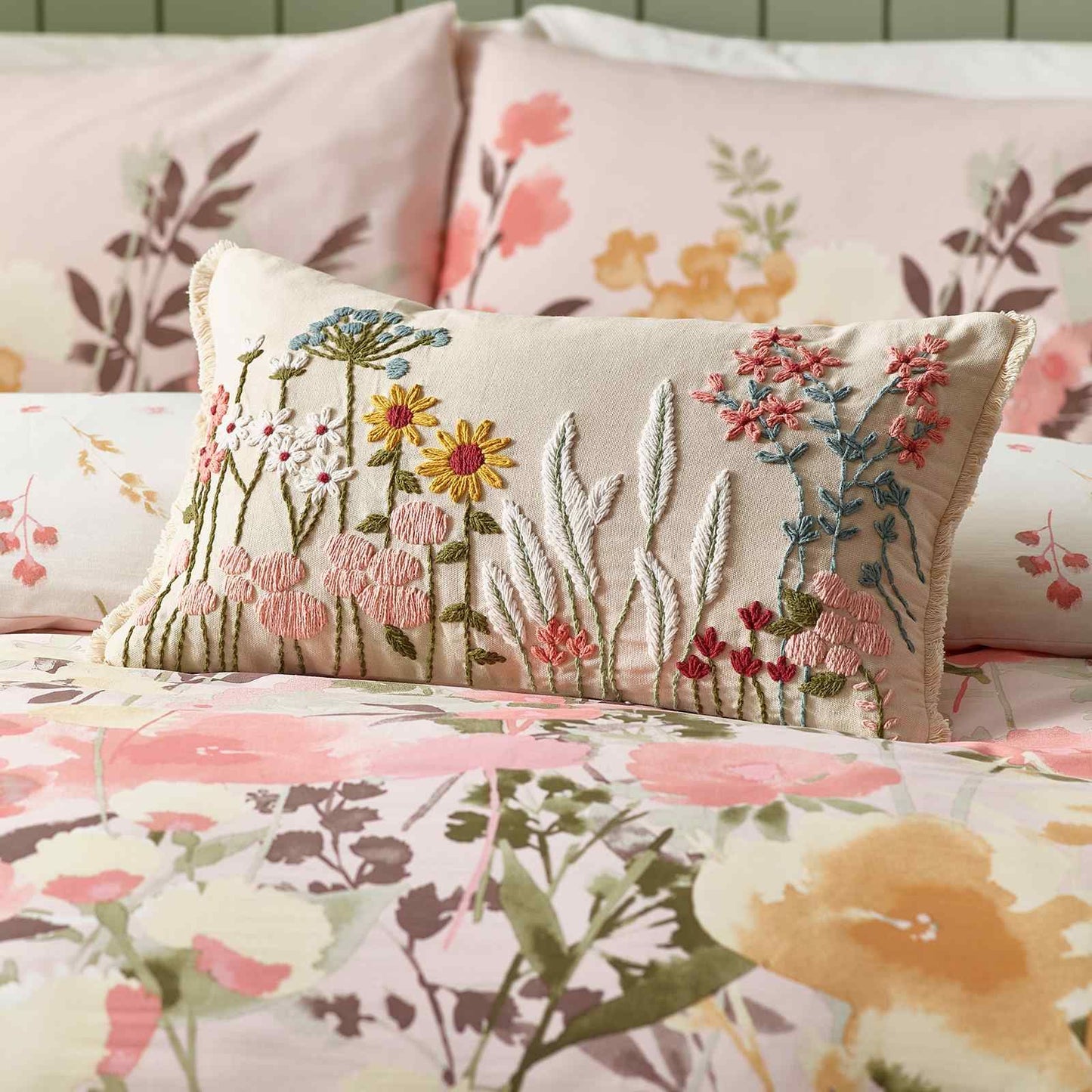 Countryside Floral Natural Cushion