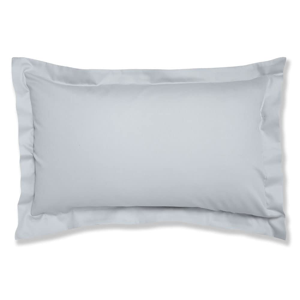 200TC Cotton Percale Grey Oxford Pillowcase Pair