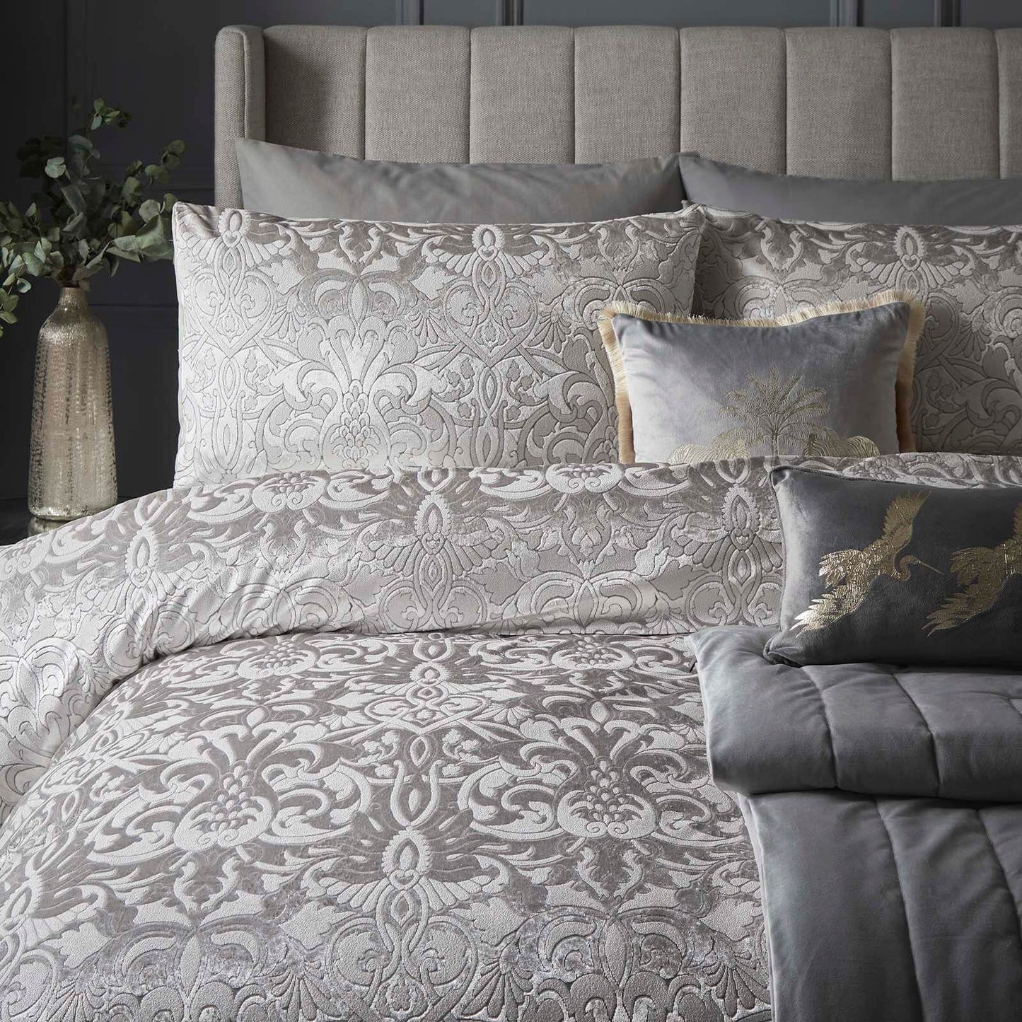 Firenza Silver Duvet Set