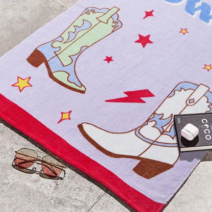 Howdy Cowgirl Lilac Towel - Beach