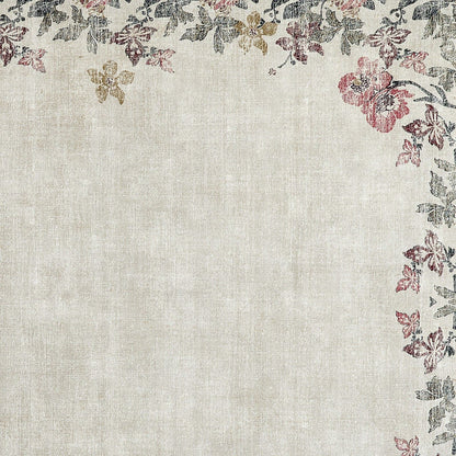 Hug Rug Eco-Washable Botanical Border Rug