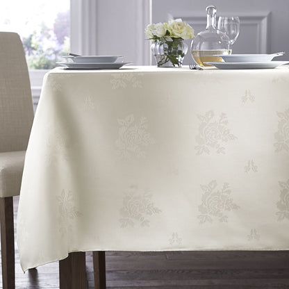 Cezanne Ivory Rose Tablecloths