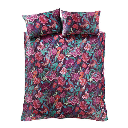 Kate Floral Plum Duvet Cover Set