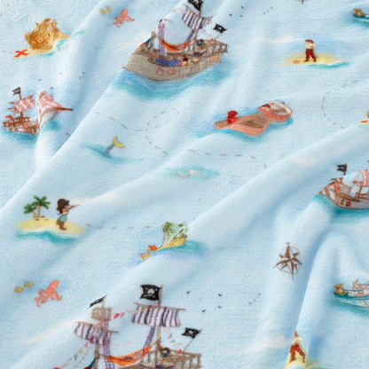 Belle & Boo Pirate Blue Blanket Throw - 150x200cm