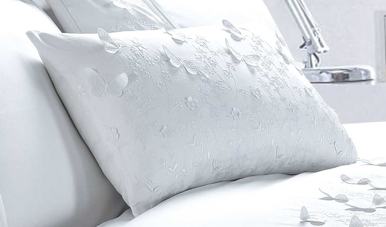 Papillon White Boudoir Cushion