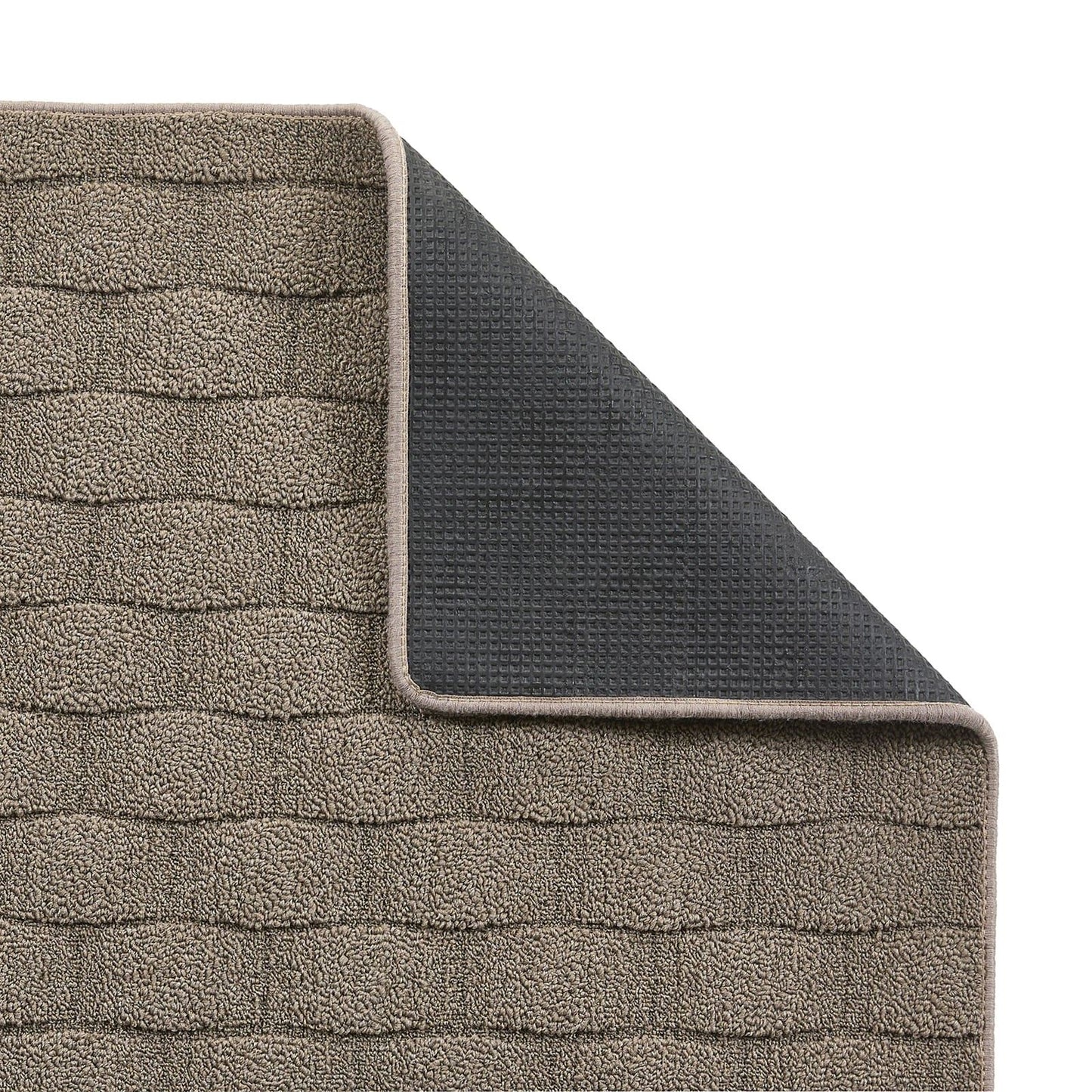 My Mat Sculptured Washable Basketweave Mink Rug