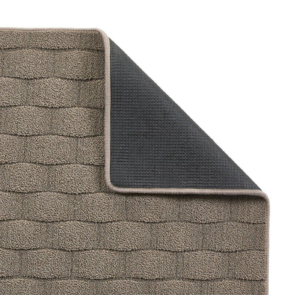 My Mat Sculptured Washable Basketweave Mink Rug