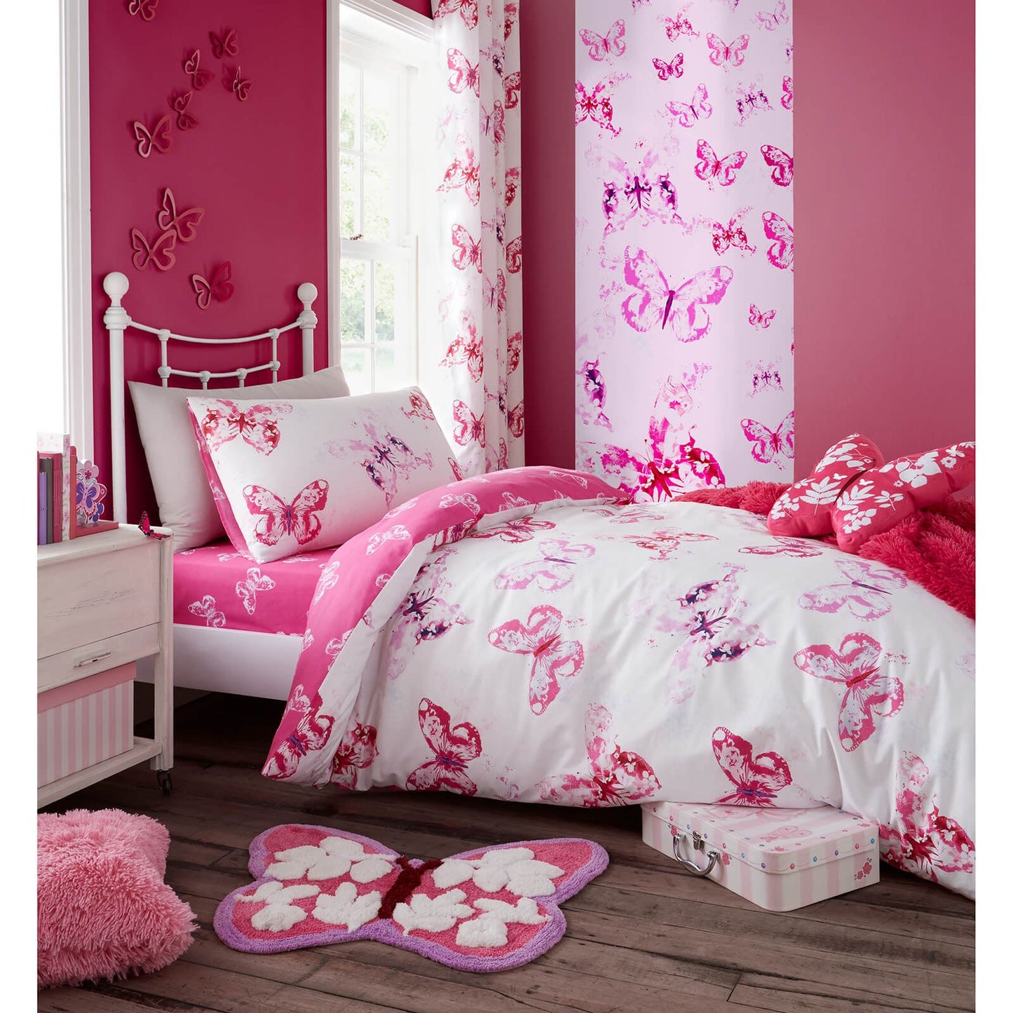 Butterfly Pink Kids Duvet Set