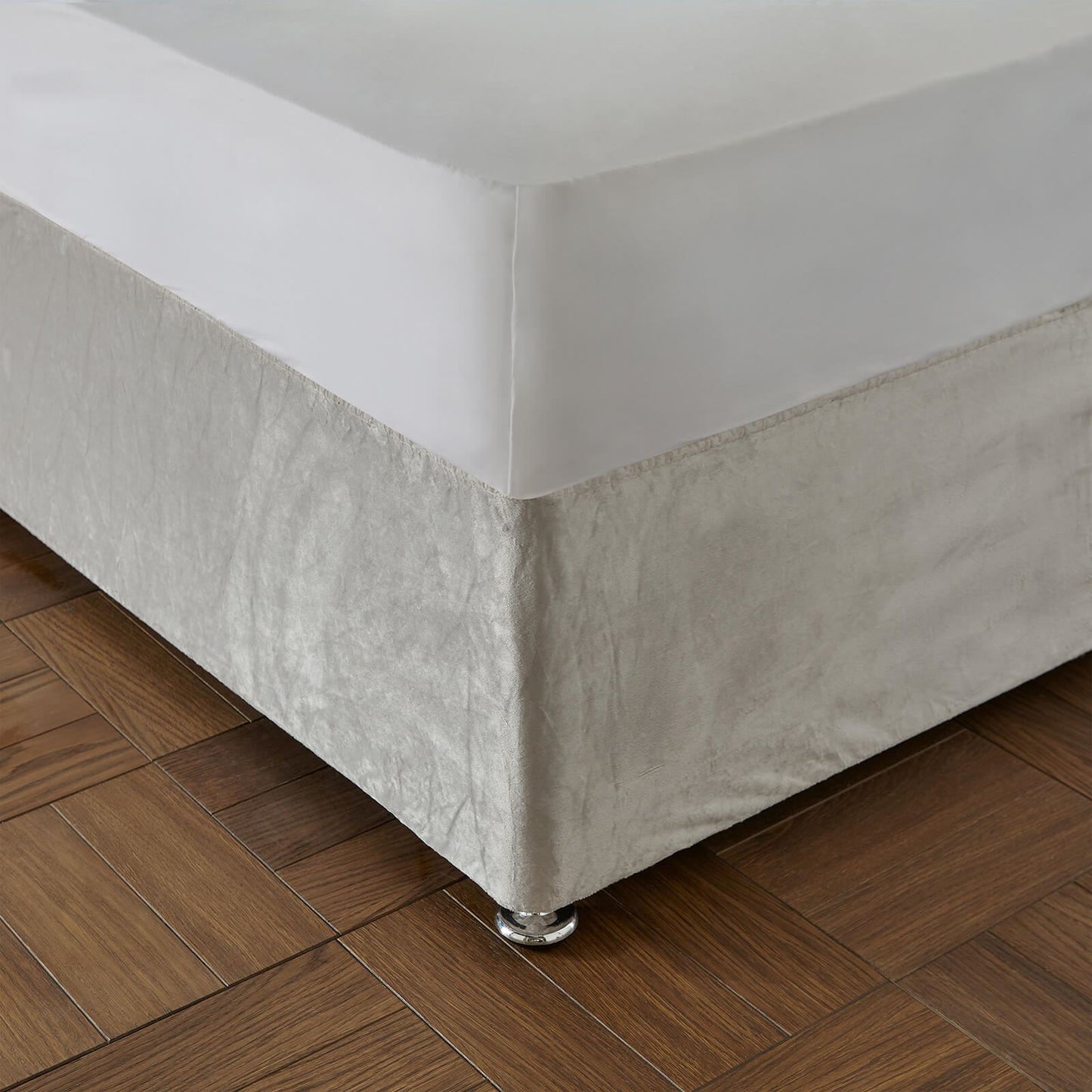 Kingsley Matt Velvet Cream Divan Base Wrap