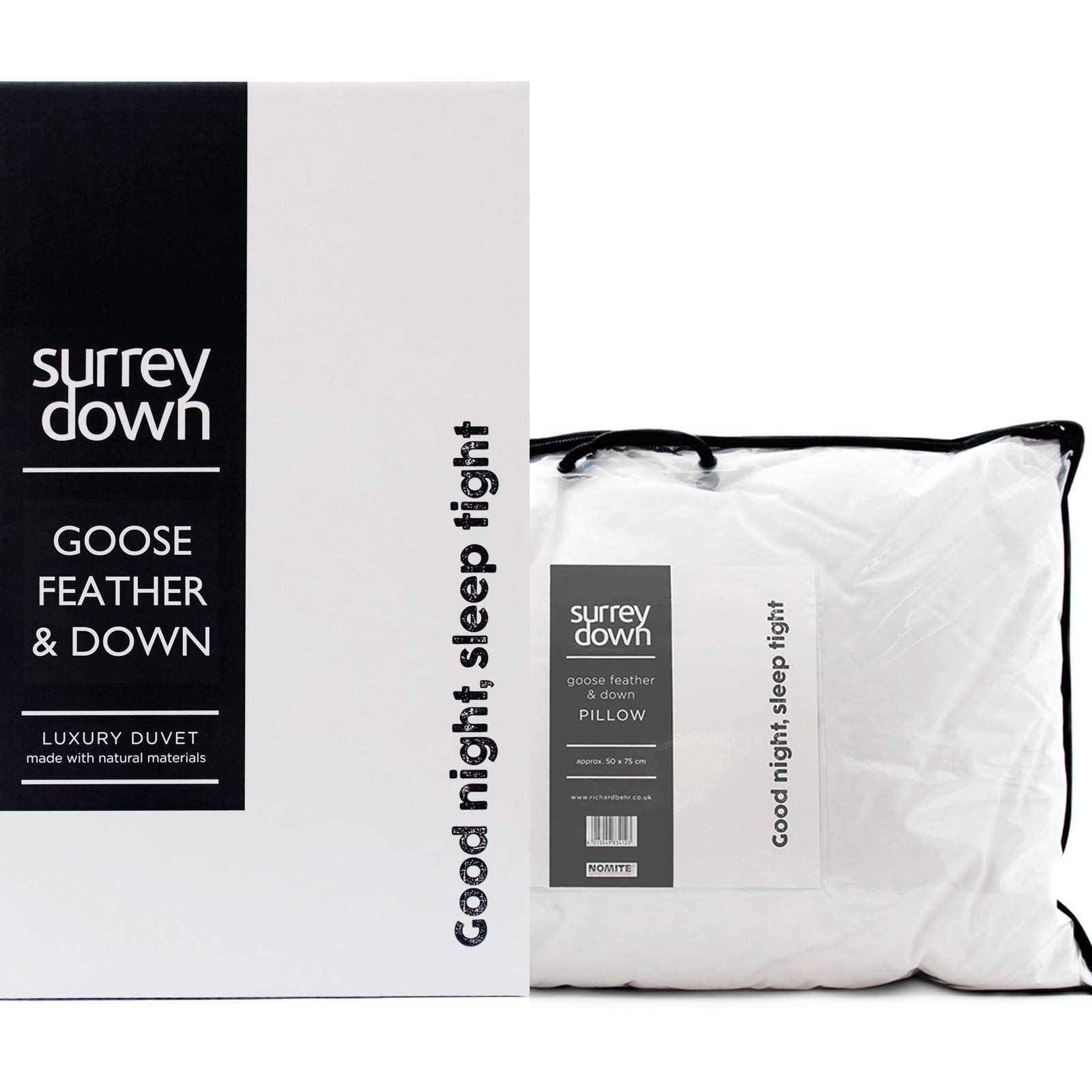 Goose Feather & Down Duvet With Pillow, 13.5 Tog