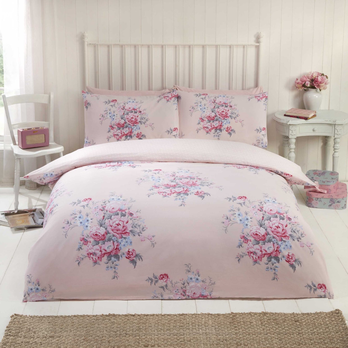 Kate Flannelette Pink Duvet Set