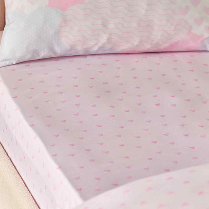 Soft as a Cloud Pink Fitted Sheet