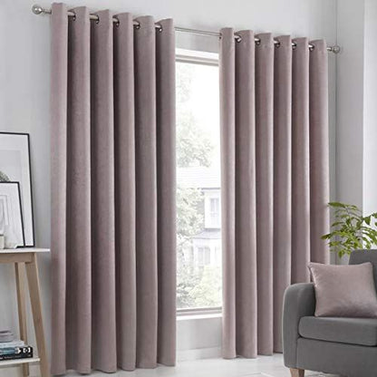 Strata Blush Eyelet Curtains