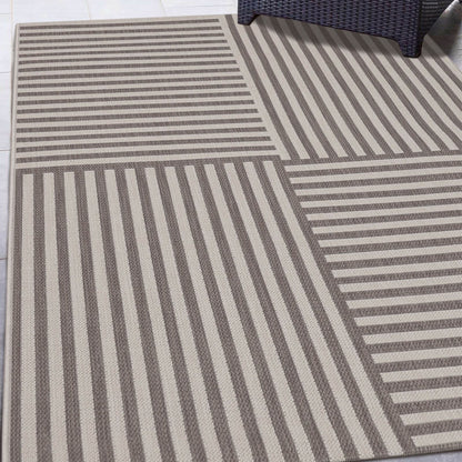 County Multi Stripe Natural Geo Rug