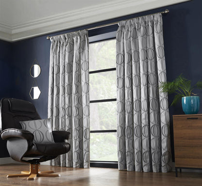 Omega Silver Eyelet Curtains