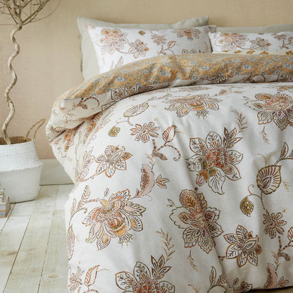 Sahara Floral Beige Duvet Cover Set