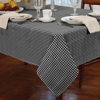 Gingham Black Tablecloth